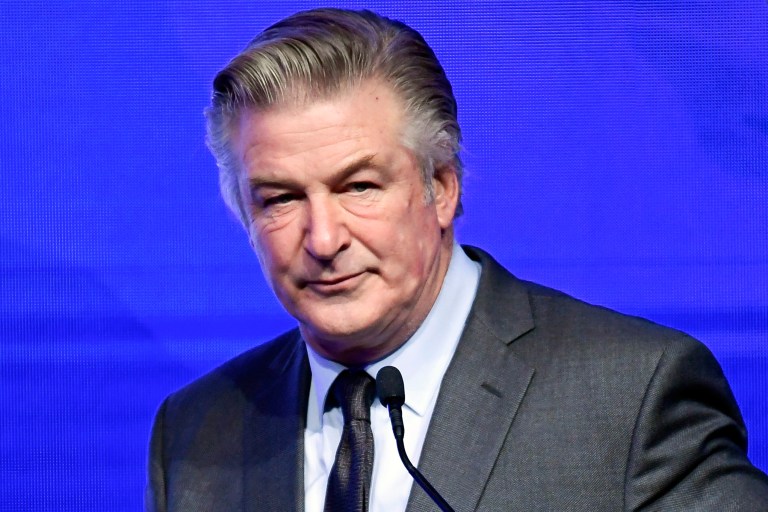 Alec Baldwin emcees the Robert F. Kennedy Human Rights Ripple of Hope Award Gala at New York Hilton Midtown, Dec. 9, 2021, in New York.