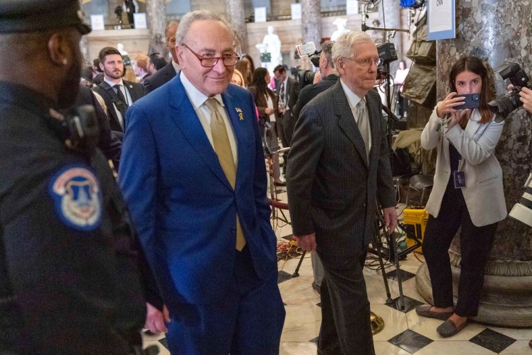 Violent anti-Israel college protests draw scorn from Schumer and McConnell