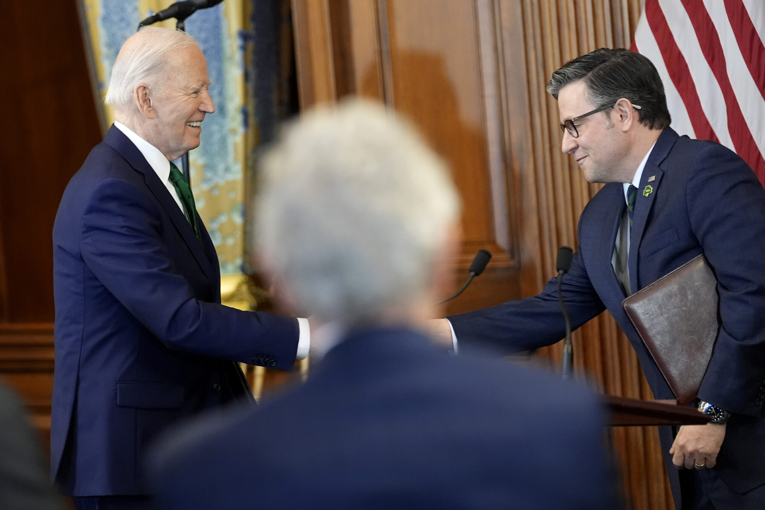 Biden and Speaker Johnson stand together in calls against arrest warrant for Netanyahu