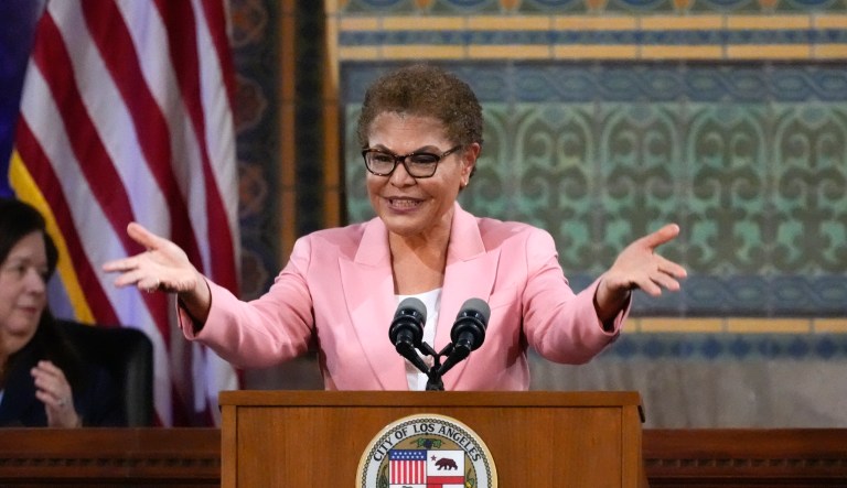 Los Angeles mayor implores wealthy people to buy housing for homeless