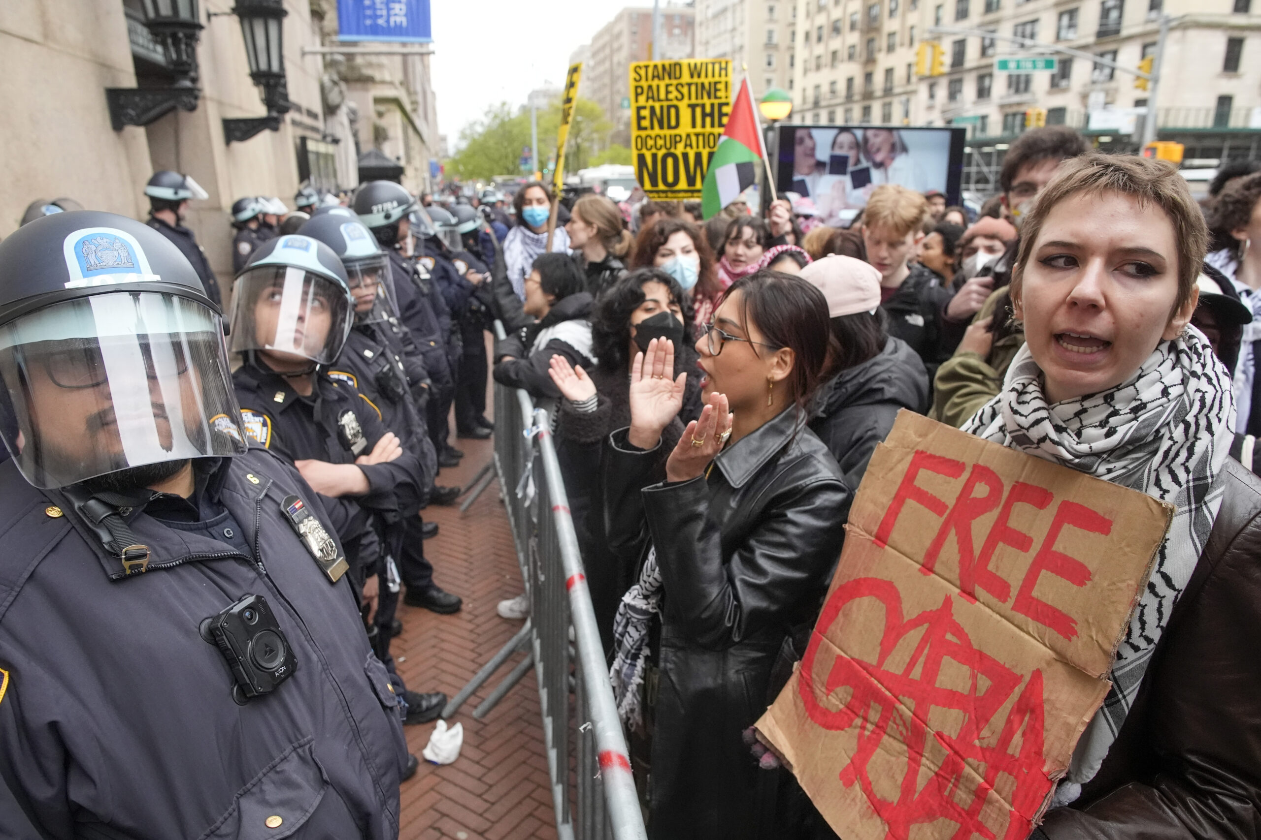 Pro-Palestinian supporters at Columbia University confront Jews ‘to push them out of camp’