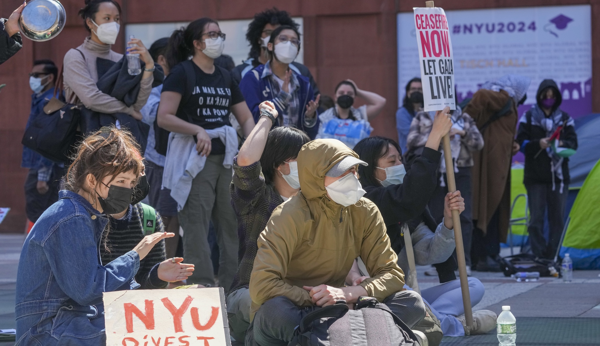 NYU students and faculty arrested at tense pro-Palestinian protests