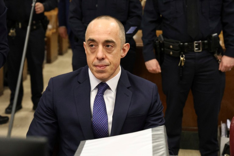 President Donald Trump's former lawyer, Emil Bove, appears in State Supreme Court in Manhattan on Thursday, April 25, 2024 in New York.