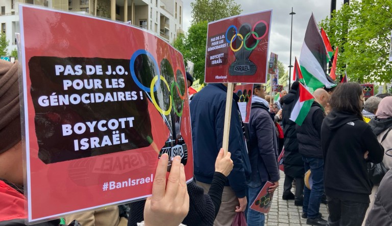 Anti-Israel protesters demand country be treated like Russia during Summer Olympics in Paris