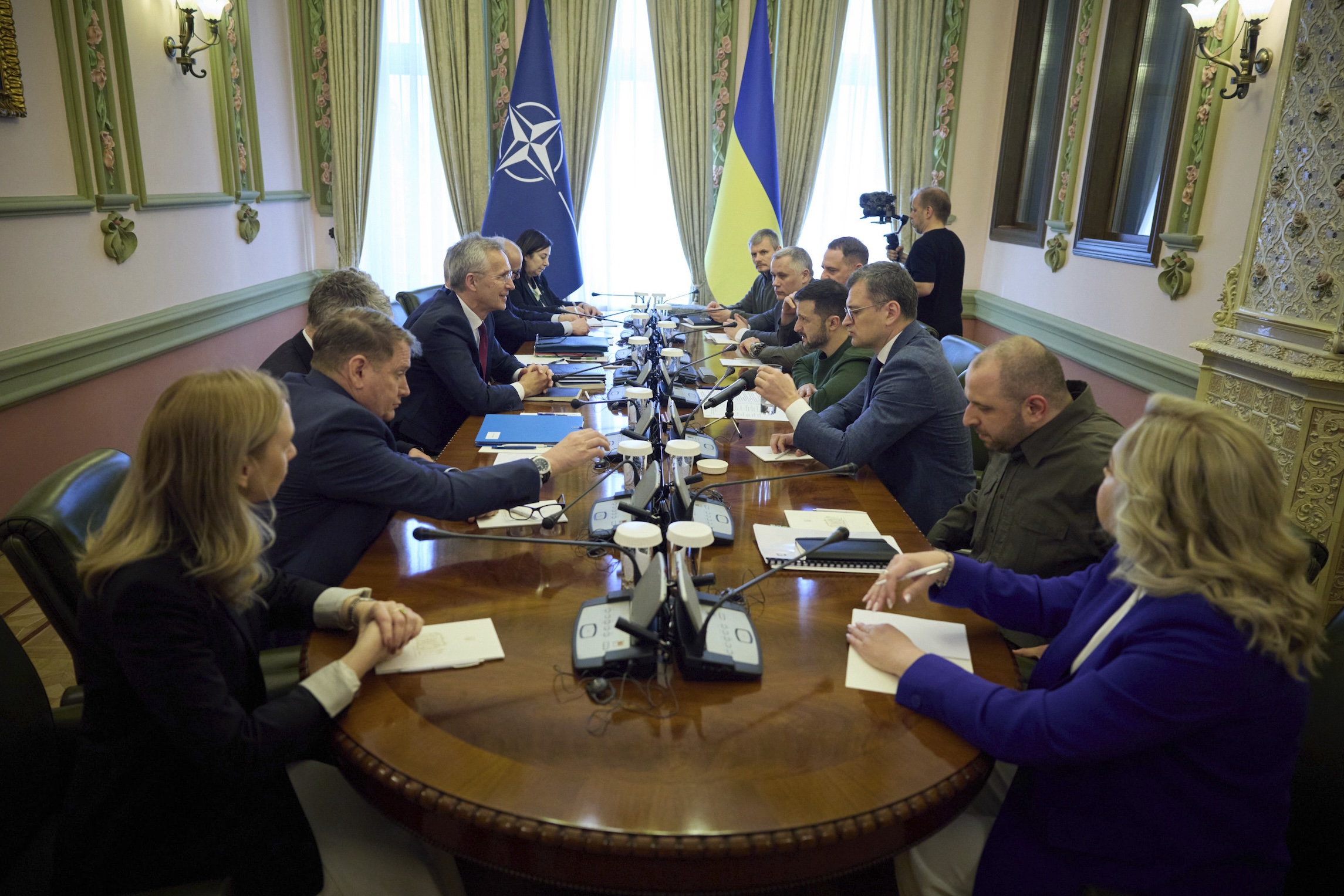 NATO floats Ukraine membership as Stoltenberg meets with Zelensky