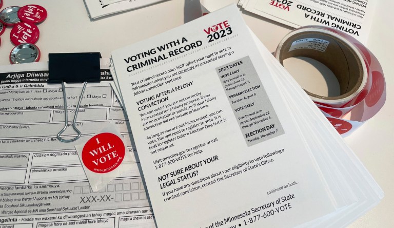 Minnesota Supreme Court hearing case to restore voting rights to felons