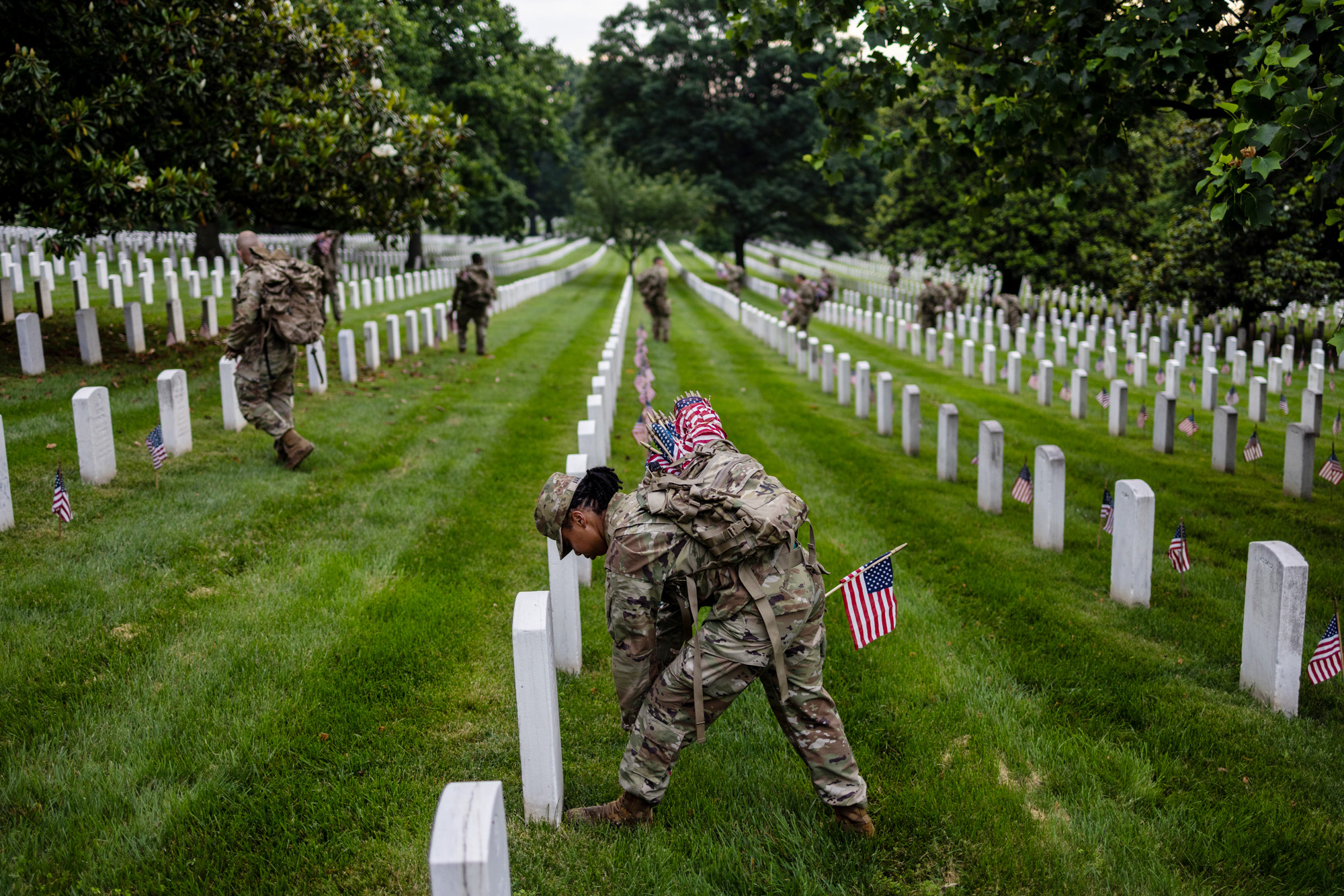 Memorial Day flags, and the upside-down Left