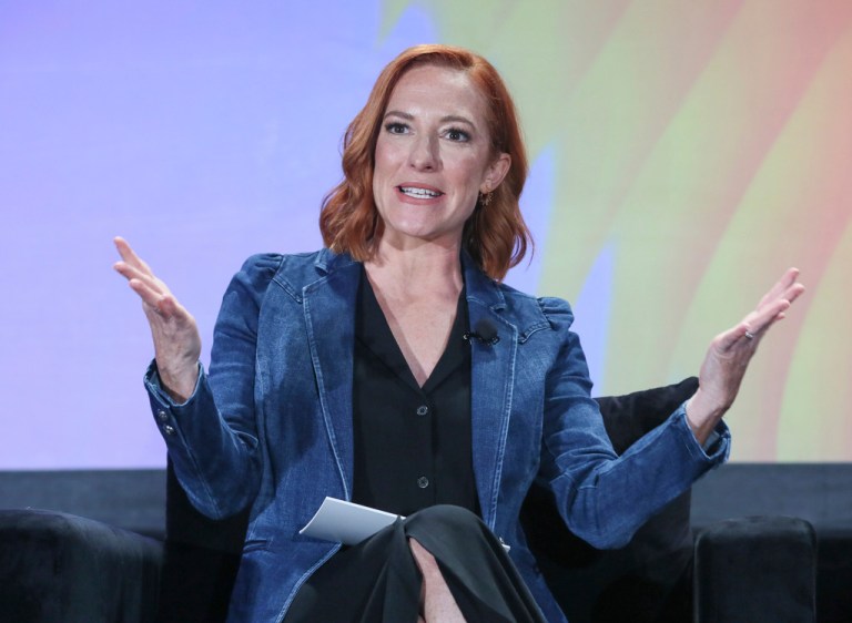 Jen Psaki takes part in a featured session during the South by Southwest Film Festival on Friday, March 10, 2023, in Austin, Texas.