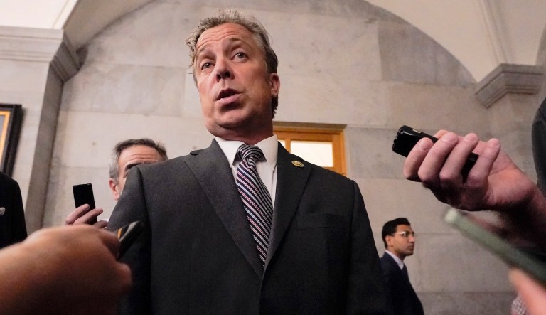 U.S. Rep. Andy Ogles, R-Tenn., makes remarks following a news conference of the Tennessee Faith and Freedom Coalition at the state Capitol during special session of the state legislature on public safety, Aug. 22, 2023, in Nashville, Tenn. Ogles will have Republican opposition in the August primary and a general election contest against a Democrat if his win his party's nomination to retain a seat passing through Nashville