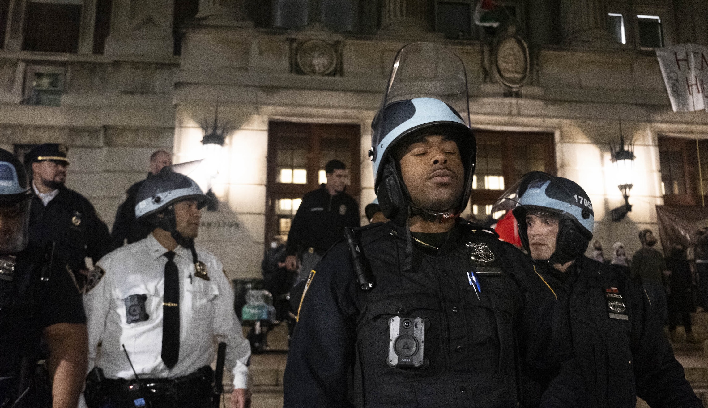 Columbia students annoyed with police looming over finals preparation as price to pay for protests