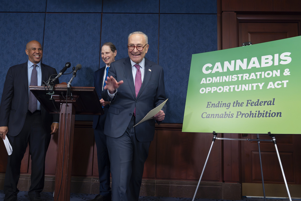 Schumer seeks to capitalize on Biden’s marijuana reclassification