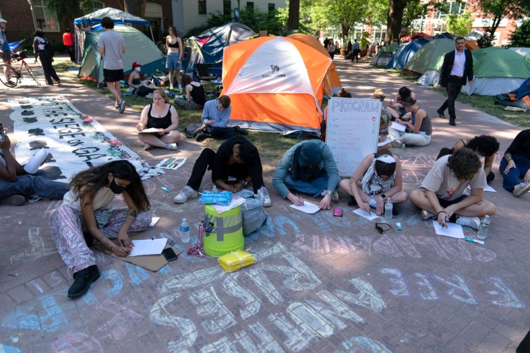 George Washington University anti-Israel protest broken up by police with 33 arrests