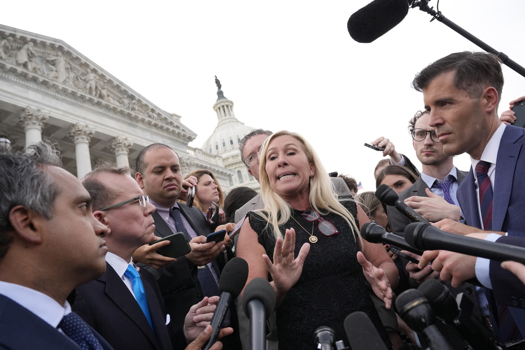 In Georgia, Marjorie Taylor Greene receives warm welcome after chaotic week in Washington