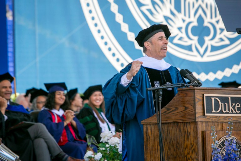 Duke students walk out of Jerry Seinfeld’s commencement speech