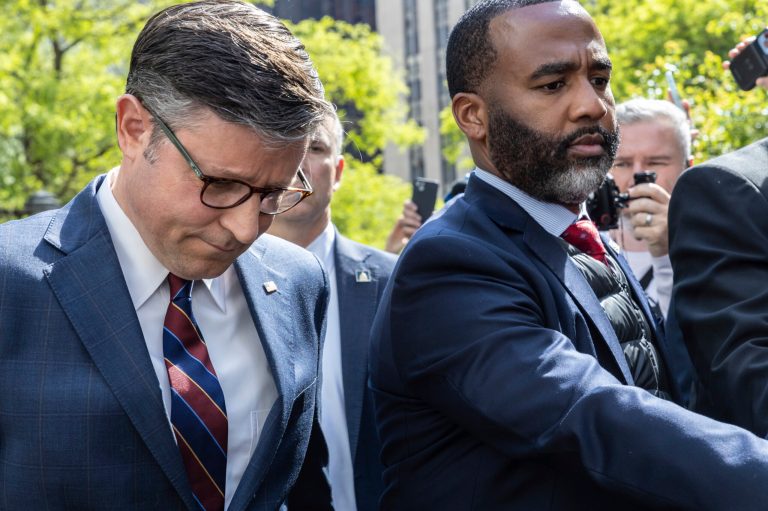 Speaker Johnson fundraises off Trump’s hush-money trial in New York City