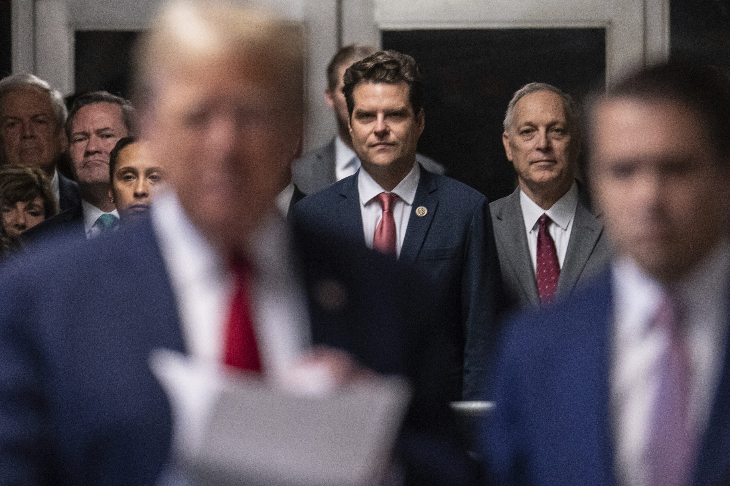 Gaetz denounces Trump hush money trial outside courthouse, ‘Mr. Potato Head doll of crimes’