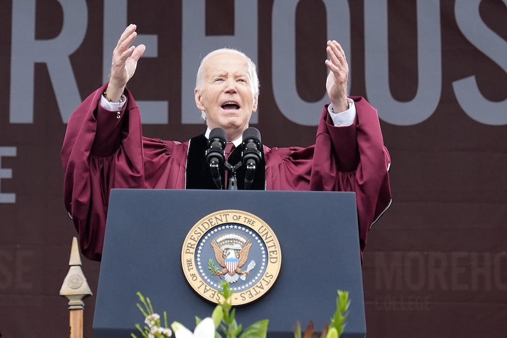 Biden invokes race in speech at Morehouse College graduation
