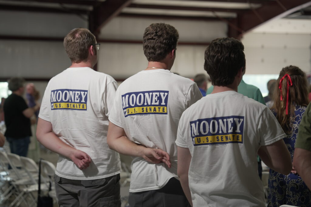 People wearing "Mooney U.S. Senate shirt"
