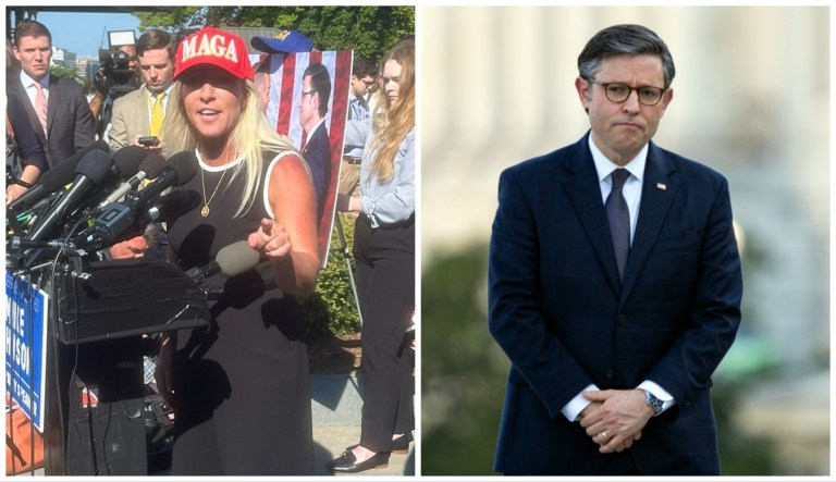 MTG moves ahead with vote to oust Johnson despite Democrats’ rescue plan