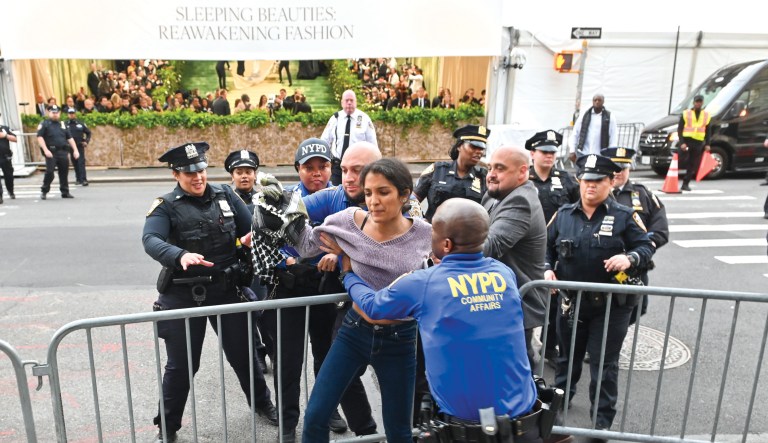 NYPD protects Met Gala from anti-Israel mob