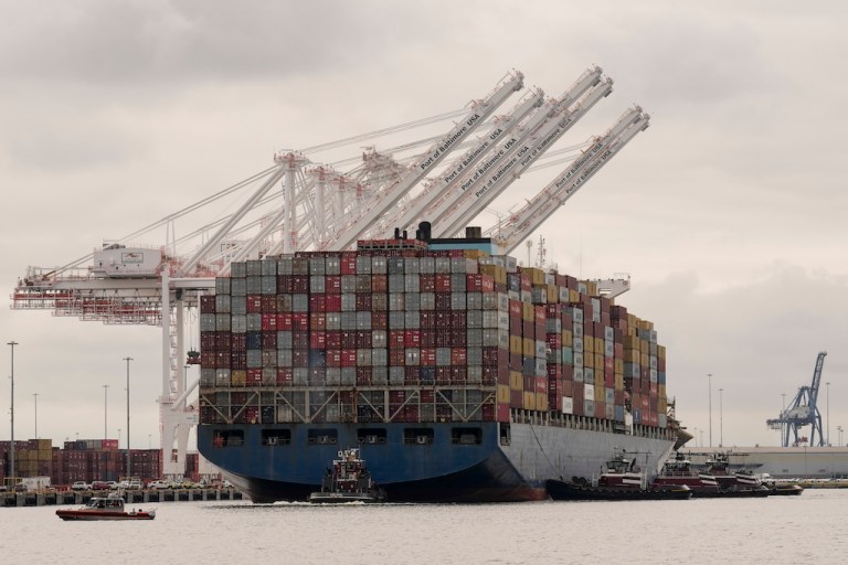 Crew on the Dali will stay on board ‘for the foreseeable future’ as ship docks in Baltimore