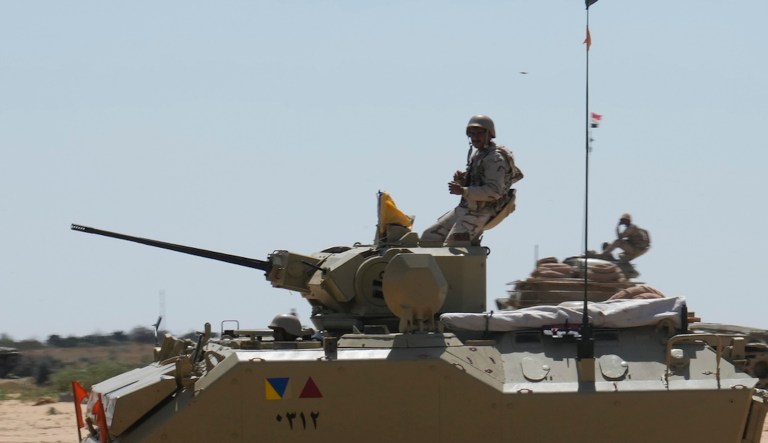 Israeli and Egyptian troops exchange gunfire at Rafah border crossing