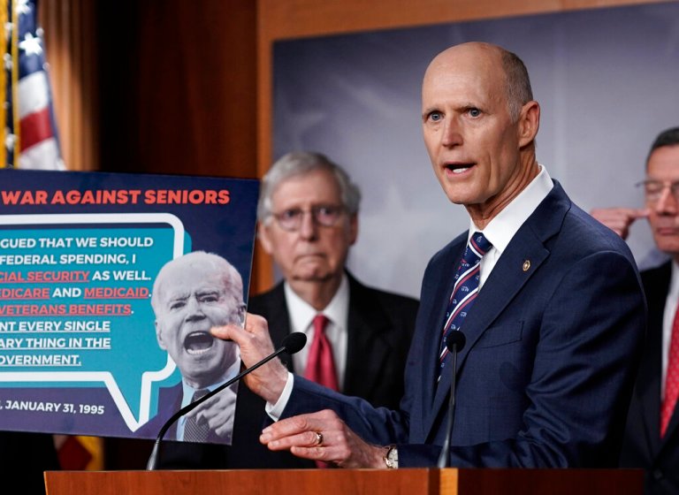McConnell successor hopeful Rick Scott slams minority leader for caving to Democrats