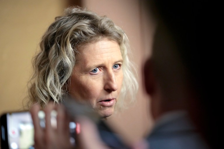 Rep. Jen Kiggans, R-Va., speaks to reporters.