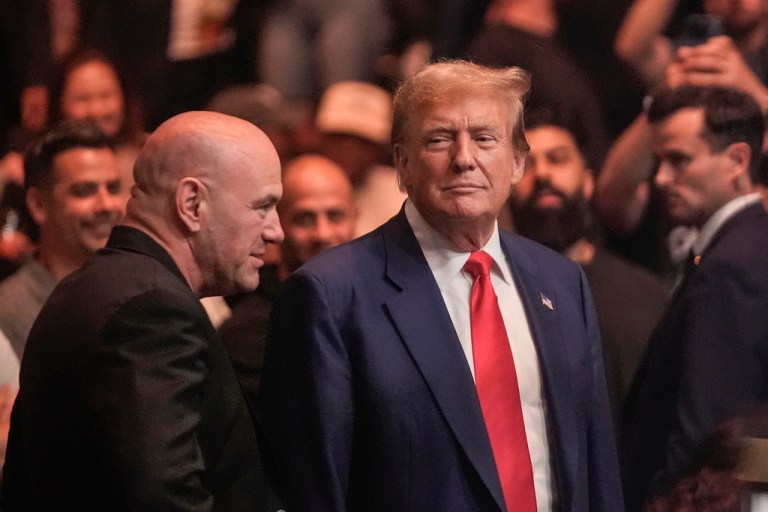 Trump gets roaring applause and standing ovation at UFC 302