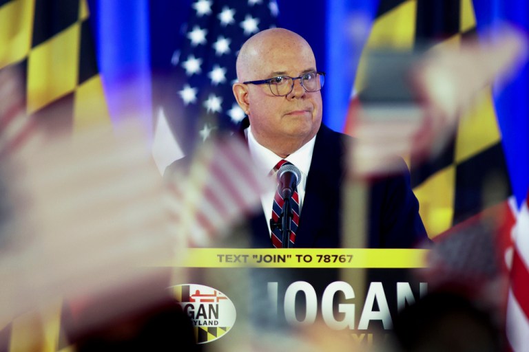 Maryland Democrats dig in on effort to rebrand Hogan as ‘Trump’s candidate’