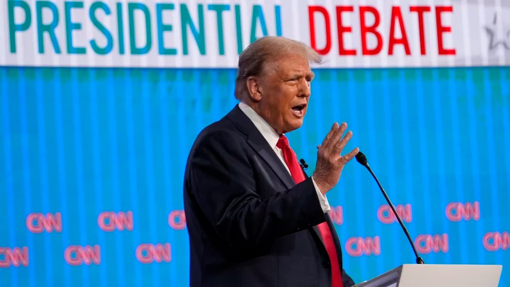 Trump fends off ‘convicted felon’ label at first presidential debate