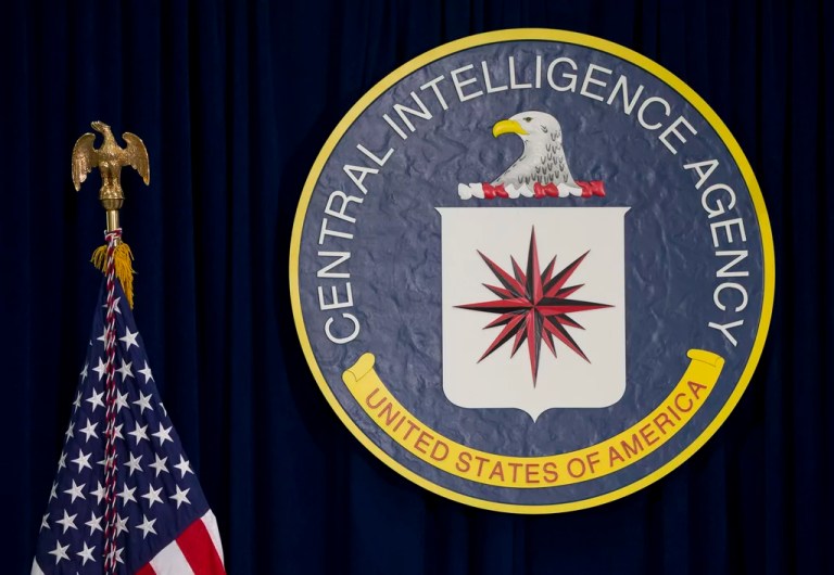 This April 13, 2016, file photo shows the seal of the Central Intelligence Agency at its headquarters in Langley, Virginia.