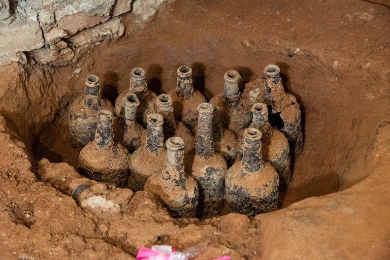 Sealed bottles of cherries discovered at Mount Vernon 250 years later