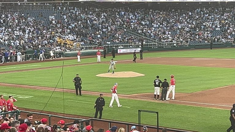 Climate protesters storm field at Congressional Baseball Game