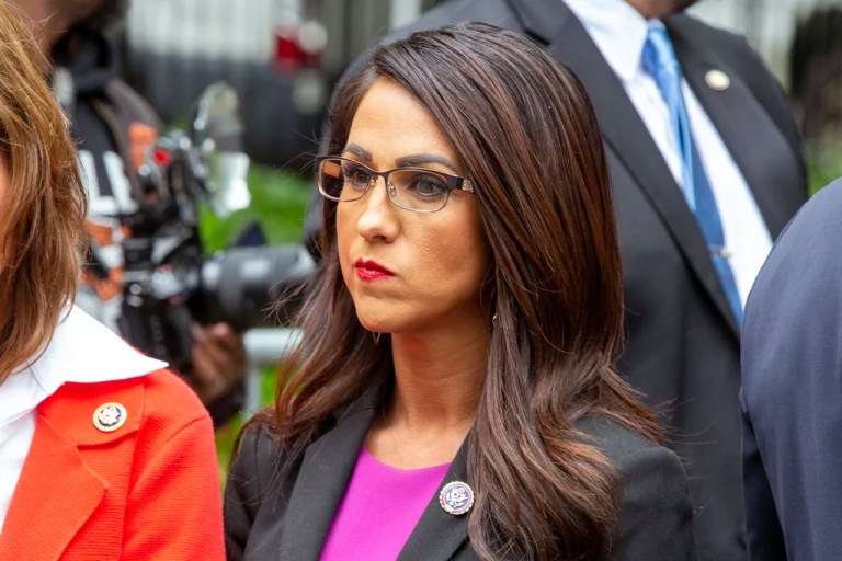 Lauren Boebert challenger trolls congresswoman with message from theater seat