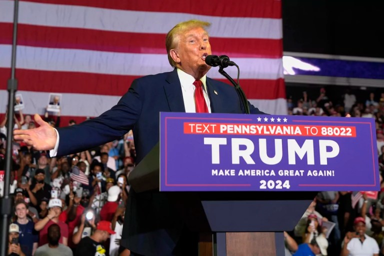 Trump declares he’ll make history at rally aimed to ‘break the ice’ with black voters