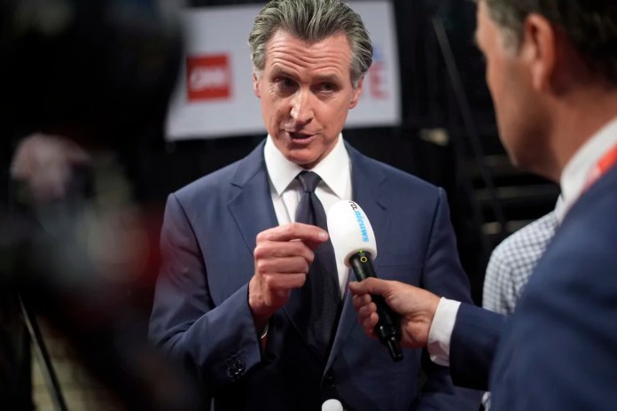 Newsom brushes aside calls for Biden to step aside at head of presidential ticket