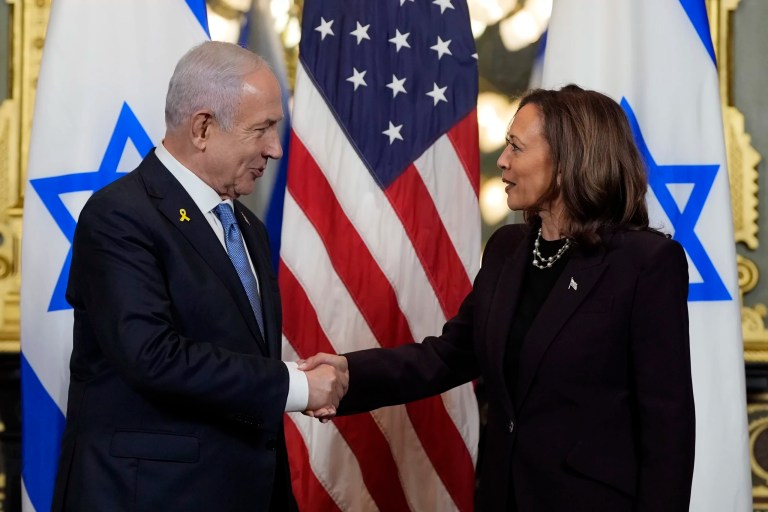 Harris says she will ‘not be silent’ on Gaza suffering after meeting Netanyahu