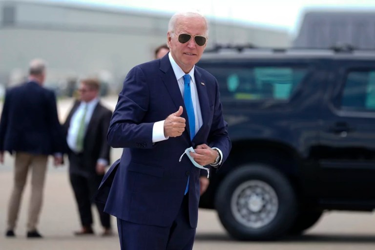 Biden arrives back at White House, quieting the rumor mill