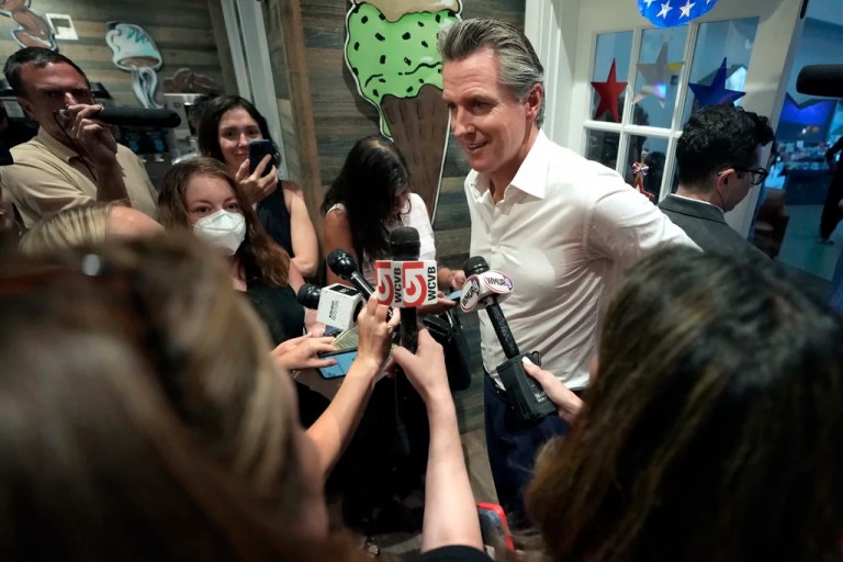 Newsom vows not to challenge Harris as Biden loyalists walk through fire