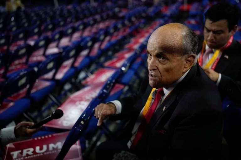 Rudy Giuliani expended half of bank account for personal expenses despite hounding by creditors