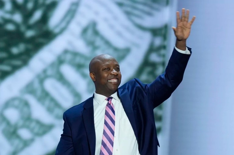 Tim Scott energizes RNC crowd after Trump passes on senator for VP nod