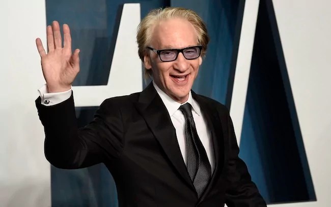 ill Maher arrives at the Vanity Fair Oscar Party in Beverly Hills, Calif., on March 27, 2022. Mahr has delayed returning to his HBO talk show during the ongoing strike by writers and actors, a decision following similar pauses in the past few days by “The Drew Barrymore Show,” “The Talk” and “The Jennifer Hudson Show.”