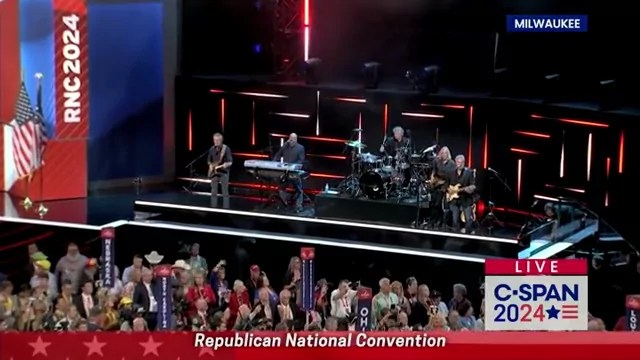 GOP convention rock band energizes crowd and social media and drowns out television coverage