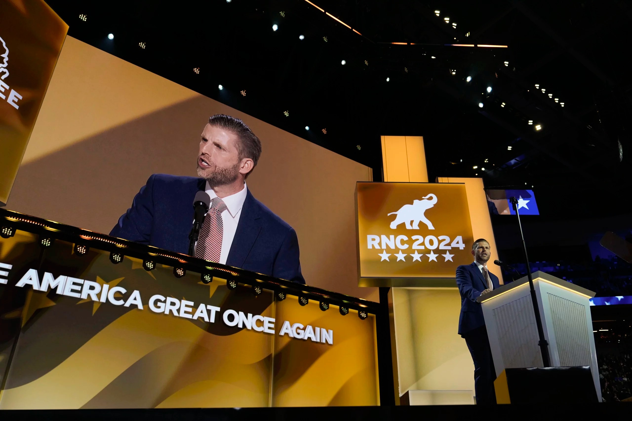 Eric Trump expands media profile for father during convention for crossover appeal