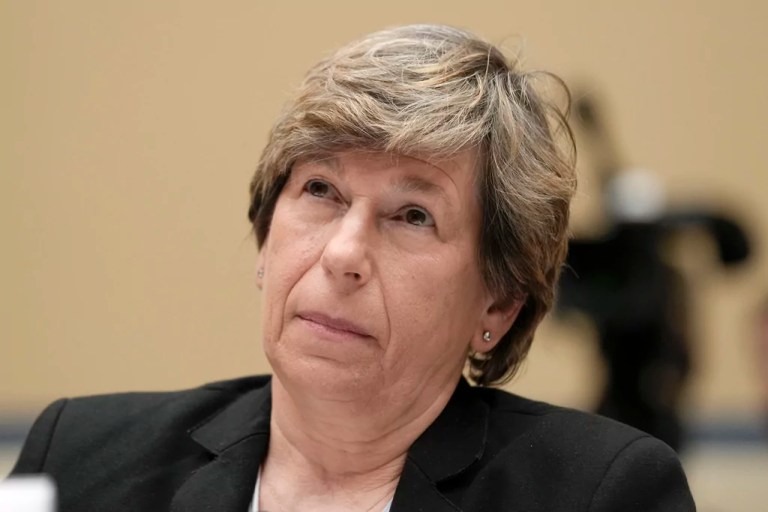 Randi Weingarten, president of the American Federation of Teachers, testifies during a House Oversight and Accountability subcommittee hearing on COVID-19 school closures, Wednesday, April 26, 2023, on Capitol Hill in Washington.