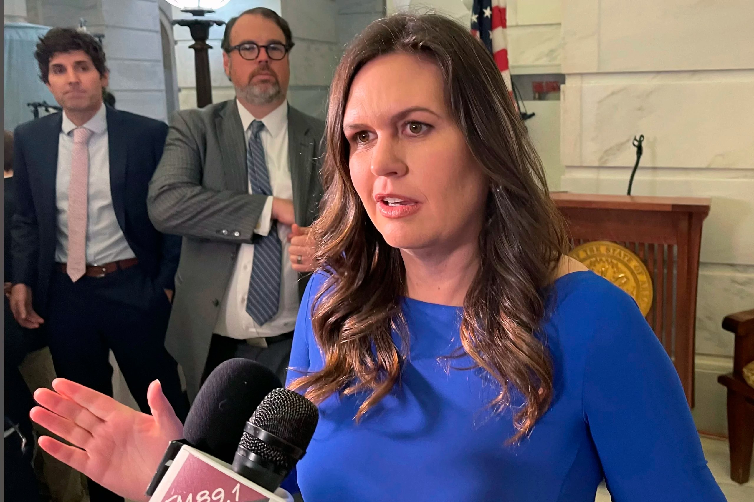 Sarah Huckabee Sanders amplifies GOP pitch to women before November