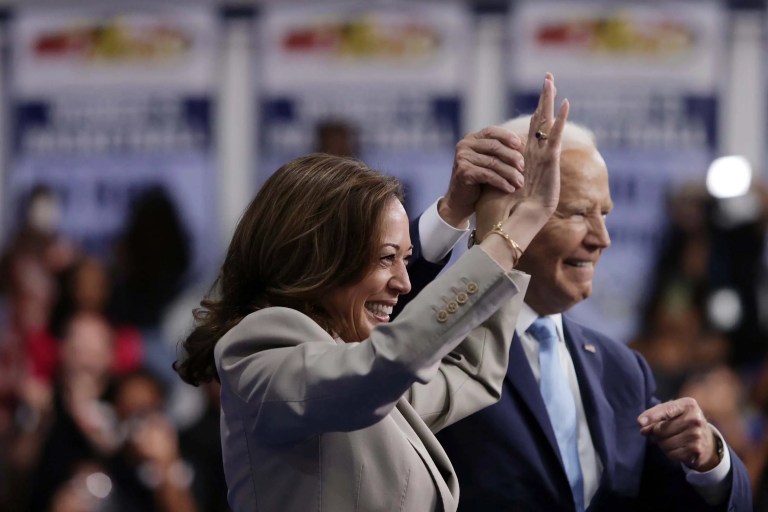Harris outshines Biden at first rally since 2024 swap