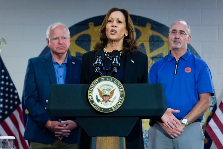 Harris makes union pitch at UAW in Michigan: ‘Good to be in the house of labor’