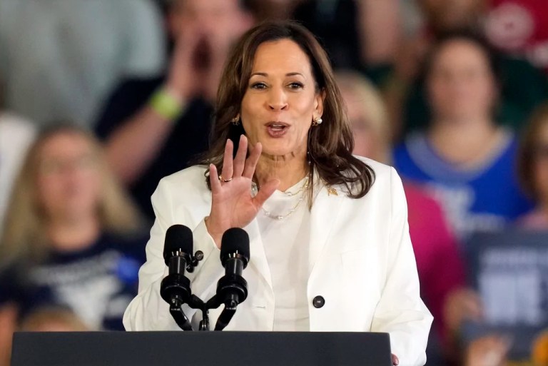 Harris shuts down anti-Israel protesters at campaign stop: ‘I’m speaking’
